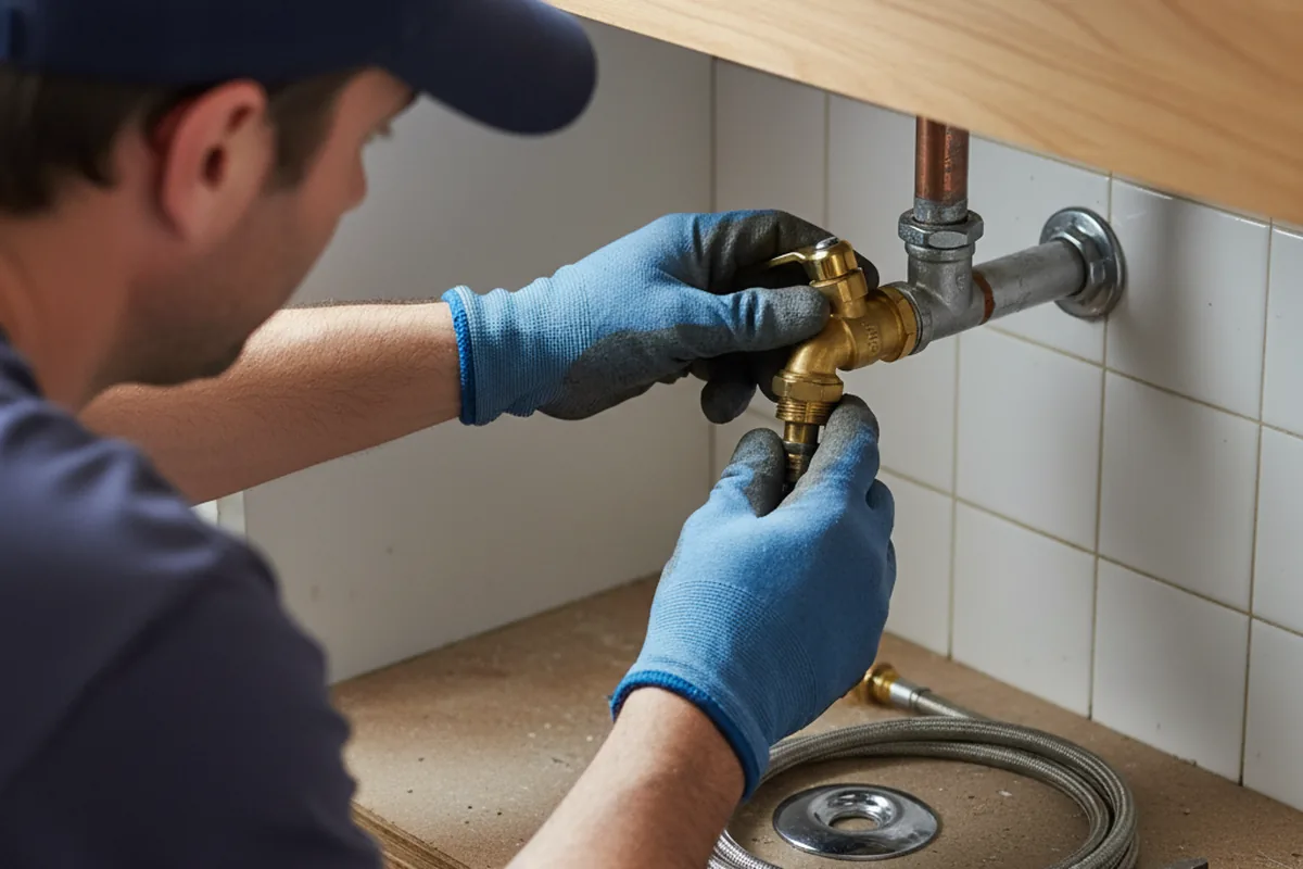 Shutoff valve and fitting work during Emergency Plumbing in Curlew